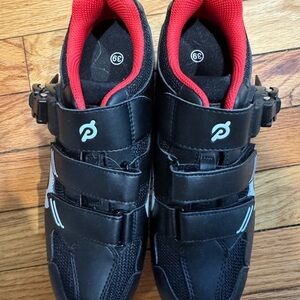 Peloton Black and Red Athletic Shoes